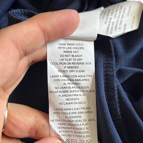 NEW Marina Navy Blue Lace Floor Length Formal Event Evening Dress Sz 6 - Picture 5 of 15